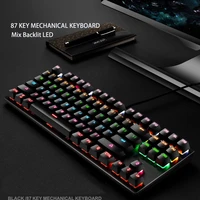 gaming mechanical keyboard game anti ghosting black backlit usb wired keyboard for pc computer pro gamer