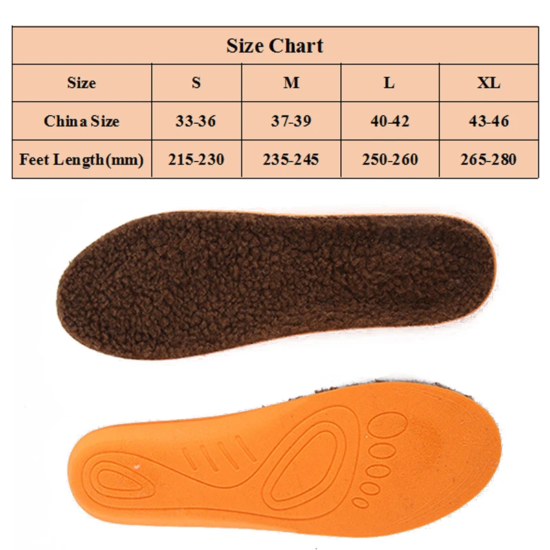 Зимние теплые стельки из овечьей шерсти для обуви унисекс хлопковые массажные