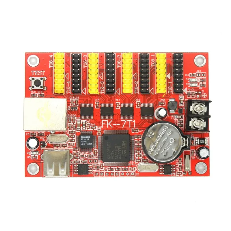 FK 7T1 сеть и USB порт контроллер светодиодного знака 64*1024 Pixel Ethernet / U disk светодиодная