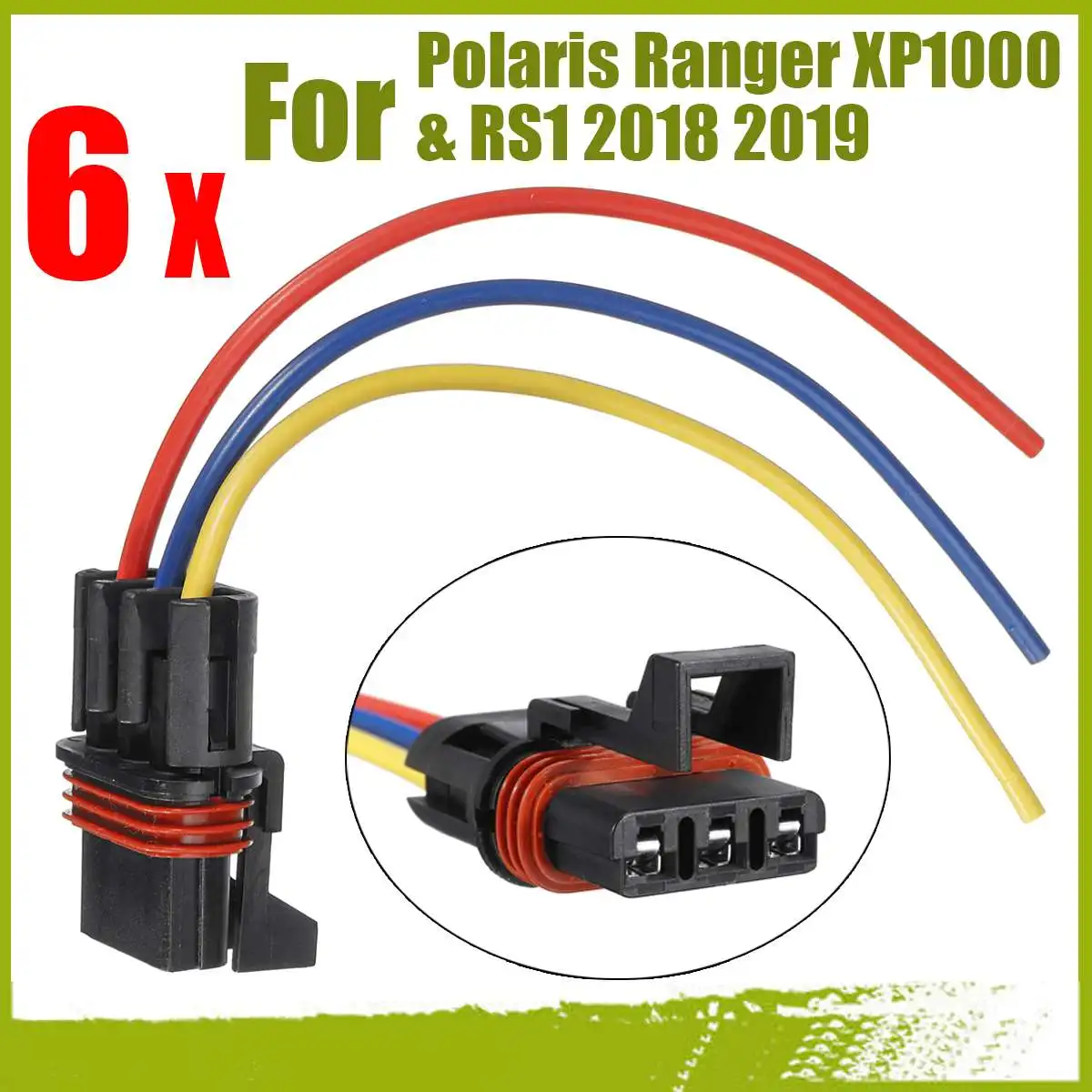 

NEW 6Pcs Pulse Power Plug Connector Pigtail Replacement For Polaris Ranger XP1000 & RS1 2018 2019