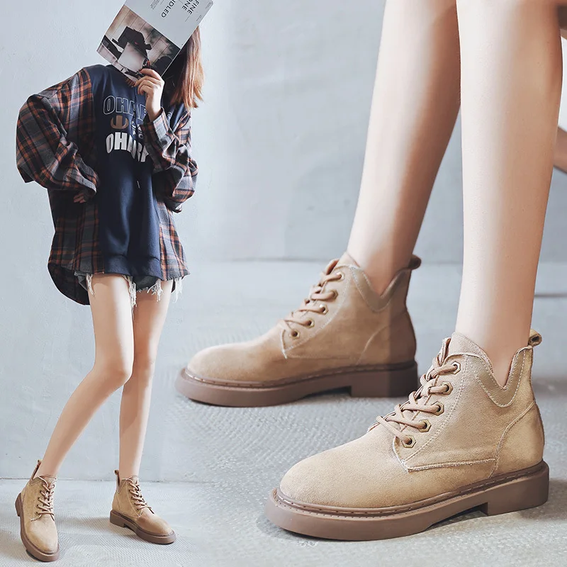 Модные женские ботинки Ботинки Осень-зима Классические зимние ботильоны Зимняя