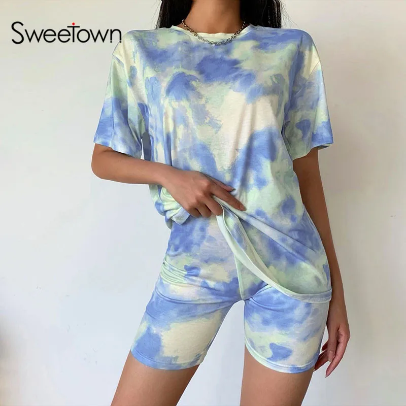 Sweetown/повседневный комплект из двух предметов с галстуком-краской Комплект