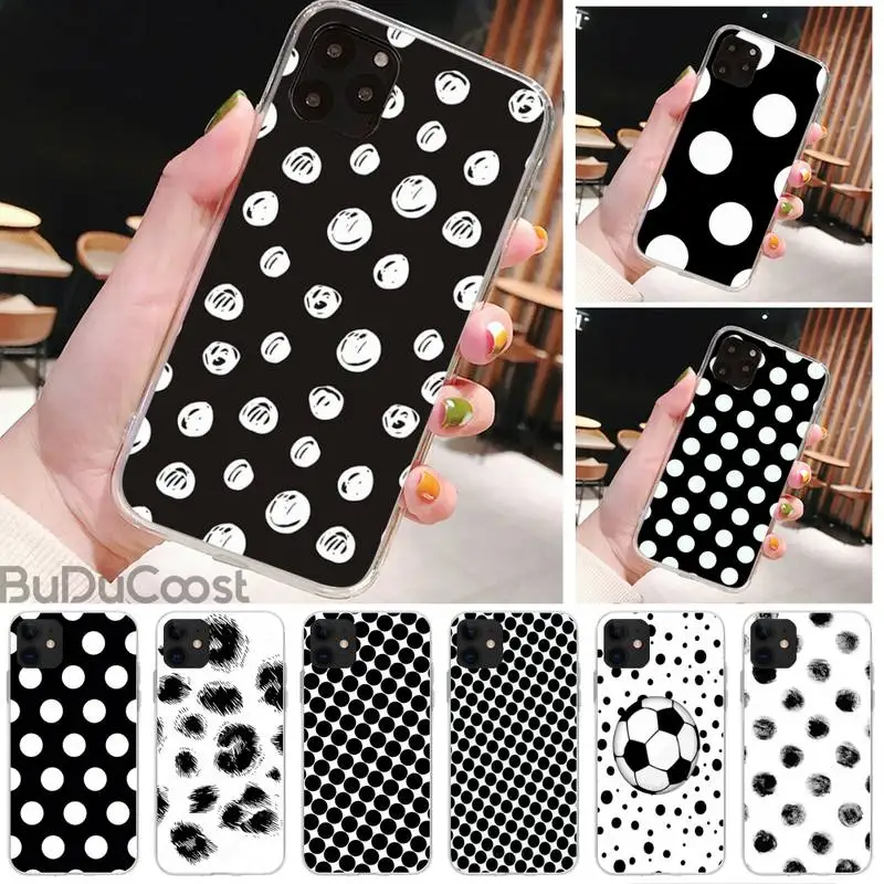 Роскошный черный чехол Riccu в горошек для телефона iPhone 11 12 pro XS MAX 8 7 6 6S Plus X 5S SE 2020