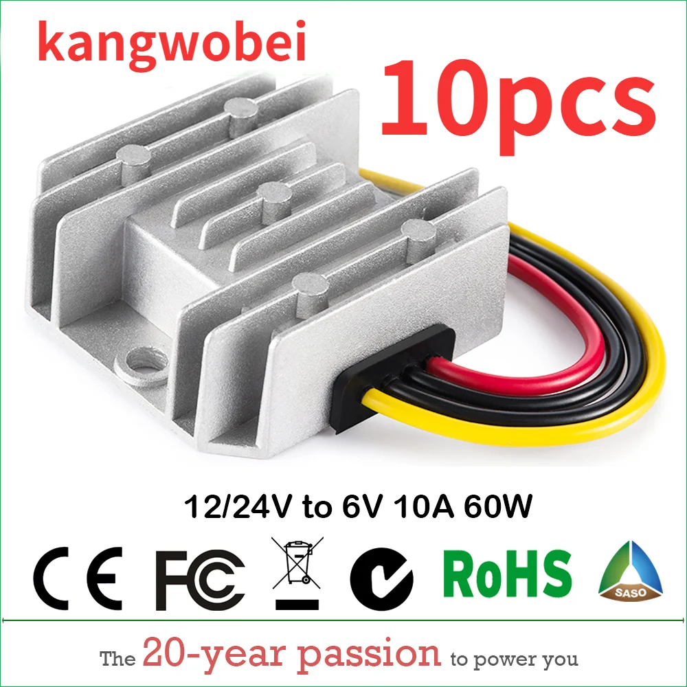 

10pcs 12V to 6V 24V to 6V 10A DC DC Converter Step Down 60W Newest Type CE Certificated for Kids Car