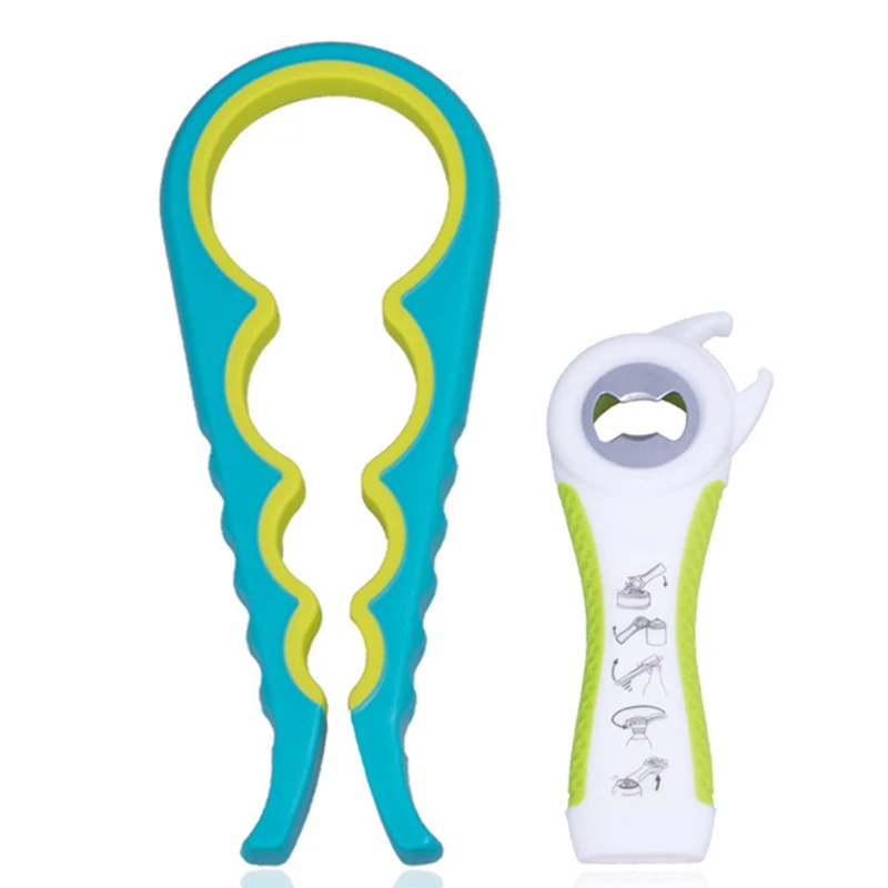 

2PCS Can Opener Anti-Slip Bottle Opener Household Kitchen Tools Accessories Wine opener