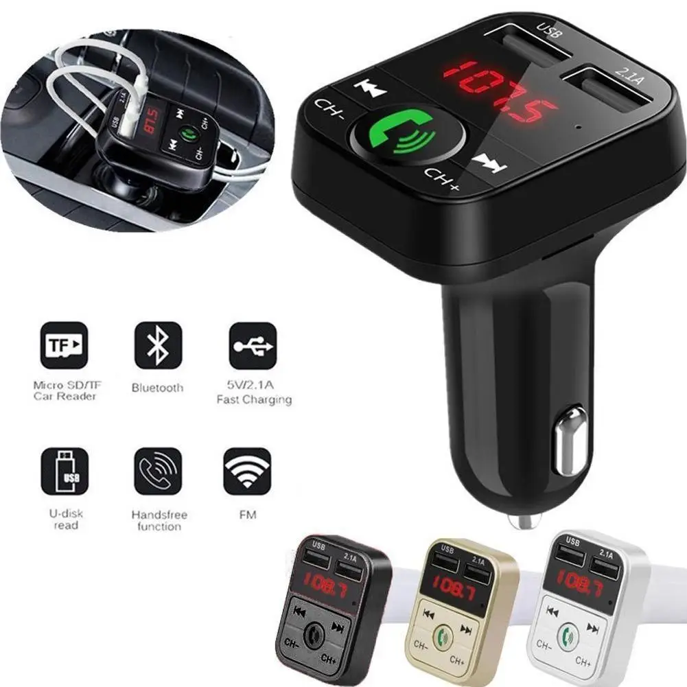 

Автомобильный MP3-плеер, USB, автомобильное зарядное устройство, Bluetooth 5,0, FM-передатчик, mp3-комплект, быстрая зарядка 3.1A, модулятор громкой связи,...