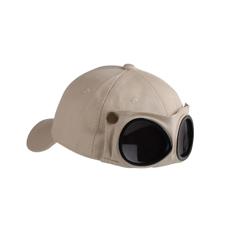 

2021 Aviator Hat Glasses design fashion Baseball Cap Female Unisex Sunglasses Cap Male Baseball cap