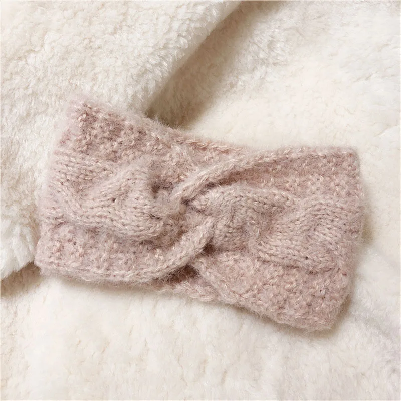 

Oaoleer Women Headbands Fashion Cross Knot Woolen Elastic Hair Bands Turban For Women Girls Knitted Hair Accessories Headwear
