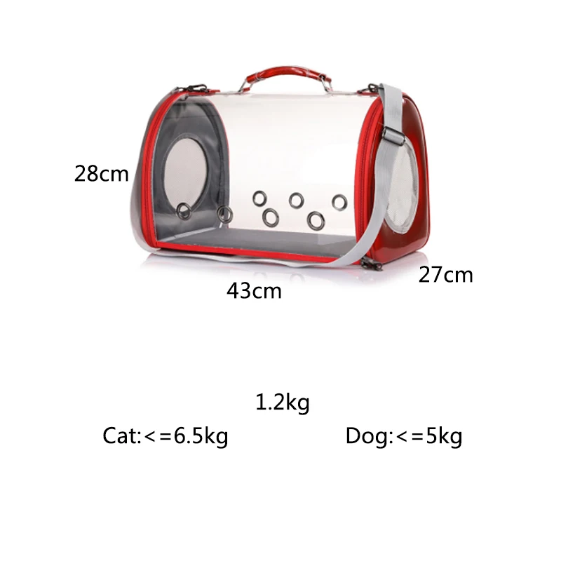 

Porous And Ventilated Cat Bag Comfortable Space Alll Skylight Puppy Pet Dog Cat Backpack Easy To Carry Out Cat Transparent Bags
