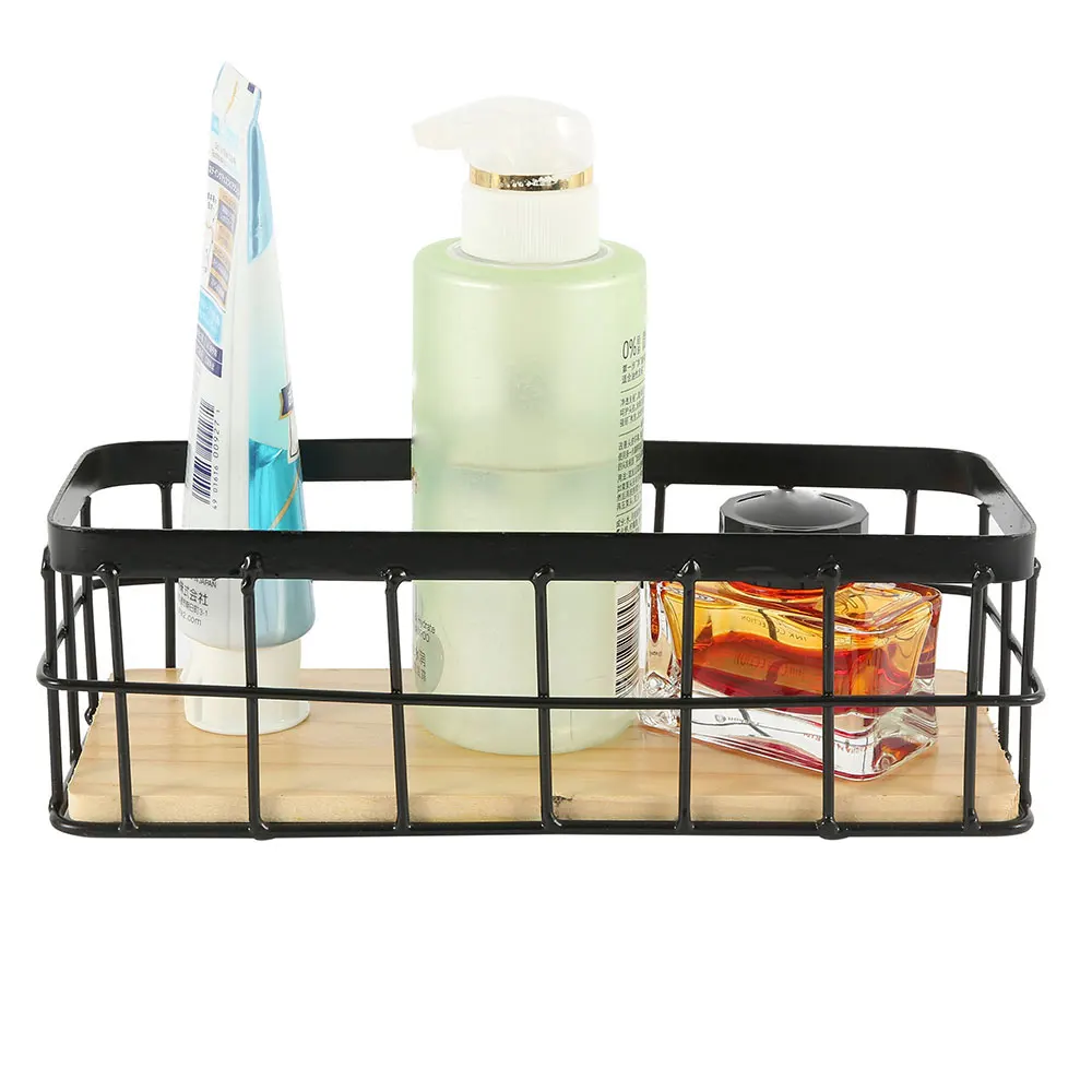 Деревянная настенная полка с доской подвесная корзина для хранения органайзер