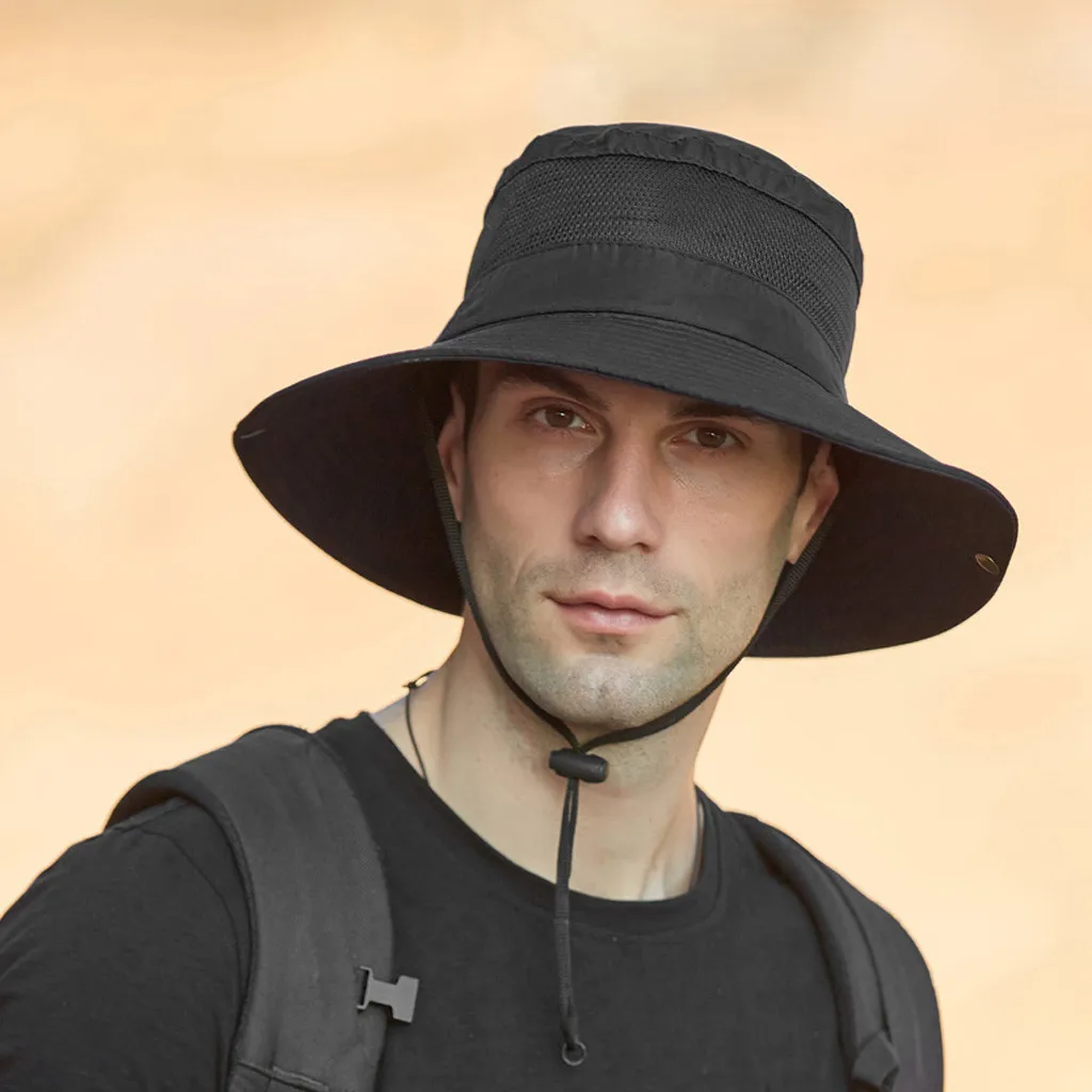 

New Bucket Hats Outdoor Jungle Bonnie Hat Hiking Fishing Camping Barbecue Cotton Mountain Climbing Hat Summer Folding Sun Caps