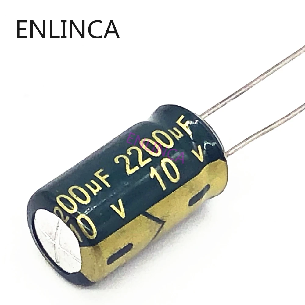 

100pcs/lot 10V 2200UF Aluminum Electrolytic Capacitor Size 10X20 2200UF 10V 20%