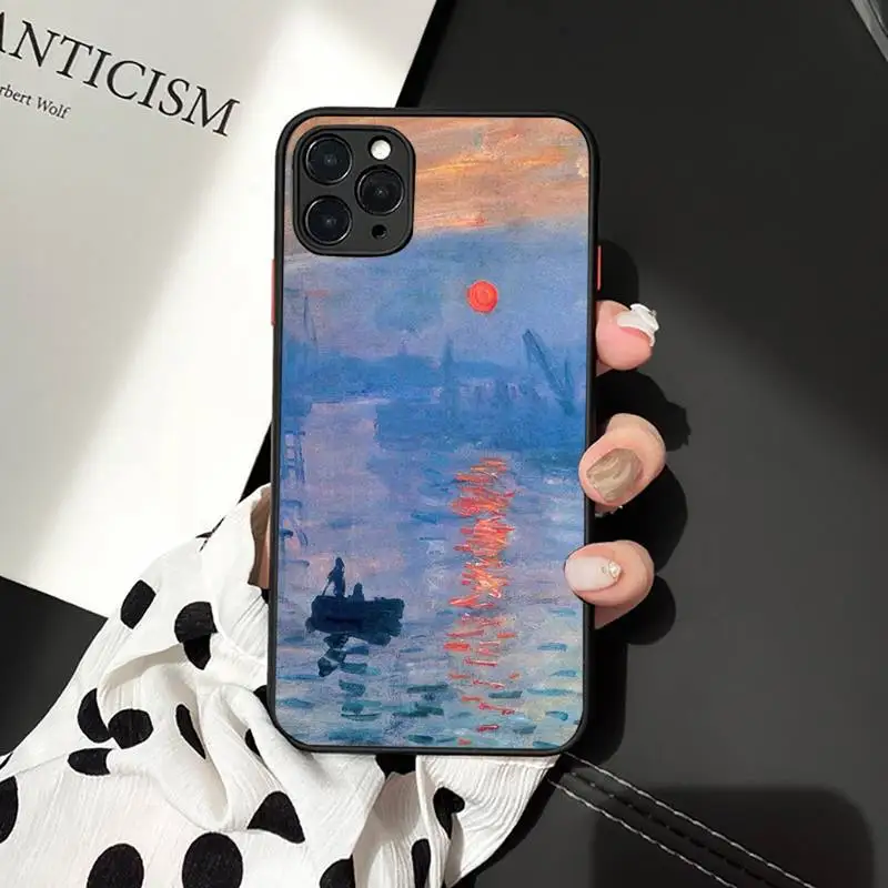 

Monet Garden Lotus Phone Case matte transparent For iphone 7 8 11 12 plus mini x xs xr pro max cover