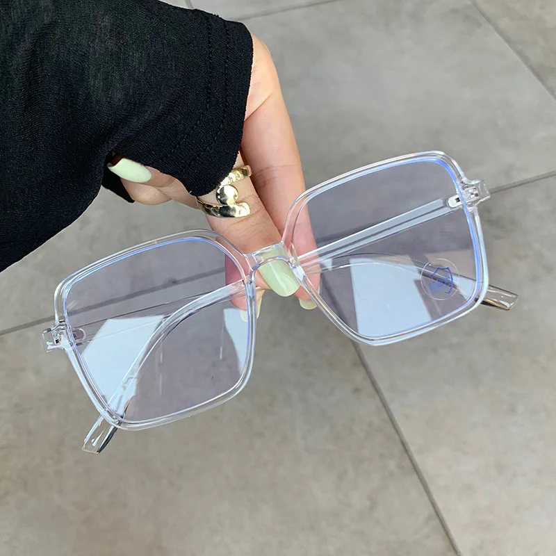 

New Unisex Blue Light Blocking Computer Glasses Women Vintage TR90 Frame Square Eyewear Anti Eyestrain UV Protection Eyeglass