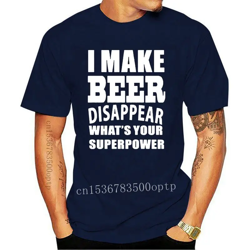 

Новая стильная мужская футболка с принтом «I Make Beer исчезновет», забавная Повседневная футболка с коротким рукавом, мужская одежда