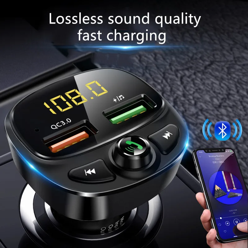 

Автомобильное зарядное устройство с двумя USB-портами и поддержкой Bluetooth