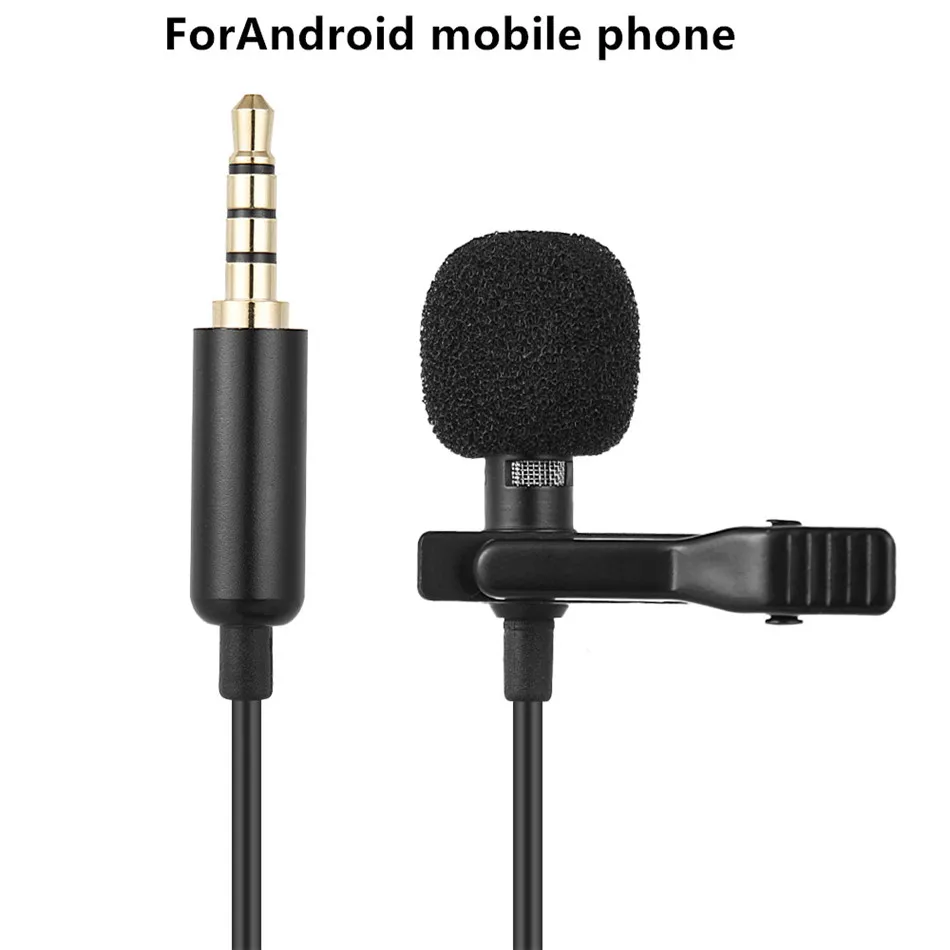 Phone Microphone Kомпьютера / телефона / камера петличка микрофон Портативный внешний магнитолы мини петличный Микрофон петличка MIC для iPhone смартфона PC ноутбук DSLR камера караоке микрофон - Цвет: Phone Microphone