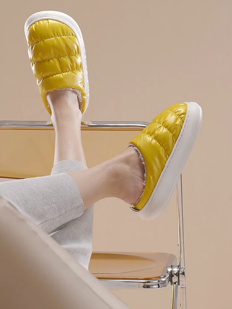 Новинка 2021 Осенние хлопковые тапочки унисекс теплая Домашняя обувь однотонные