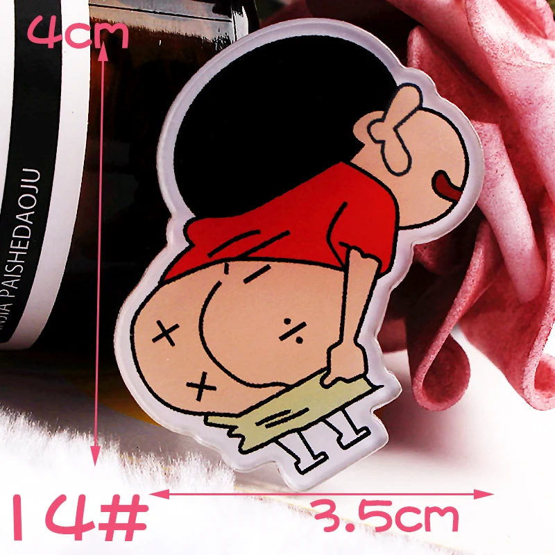 1 шт. Crayon Shin-chan мультфильм демон значки на одежду акриловые значки Kawaii значки на рюкзак булавка брошь значок Y13 - Color: Y13-14