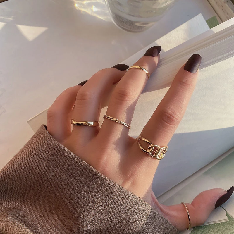 Набор колец из 5 предметов женский модный Индивидуальный персонализированный