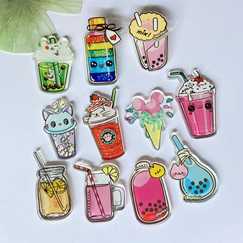 10 шт./лот 3D чашка для сладкого напитка желания бутылки плоская акриловая еда