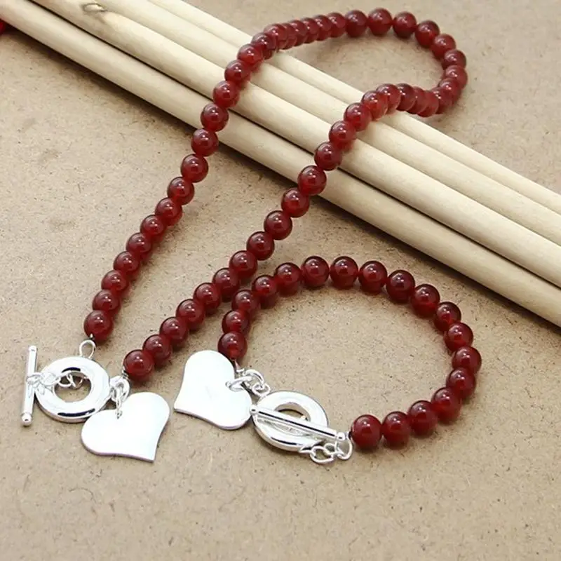 

Комплект из колье и браслета, из серебра 925 пробы