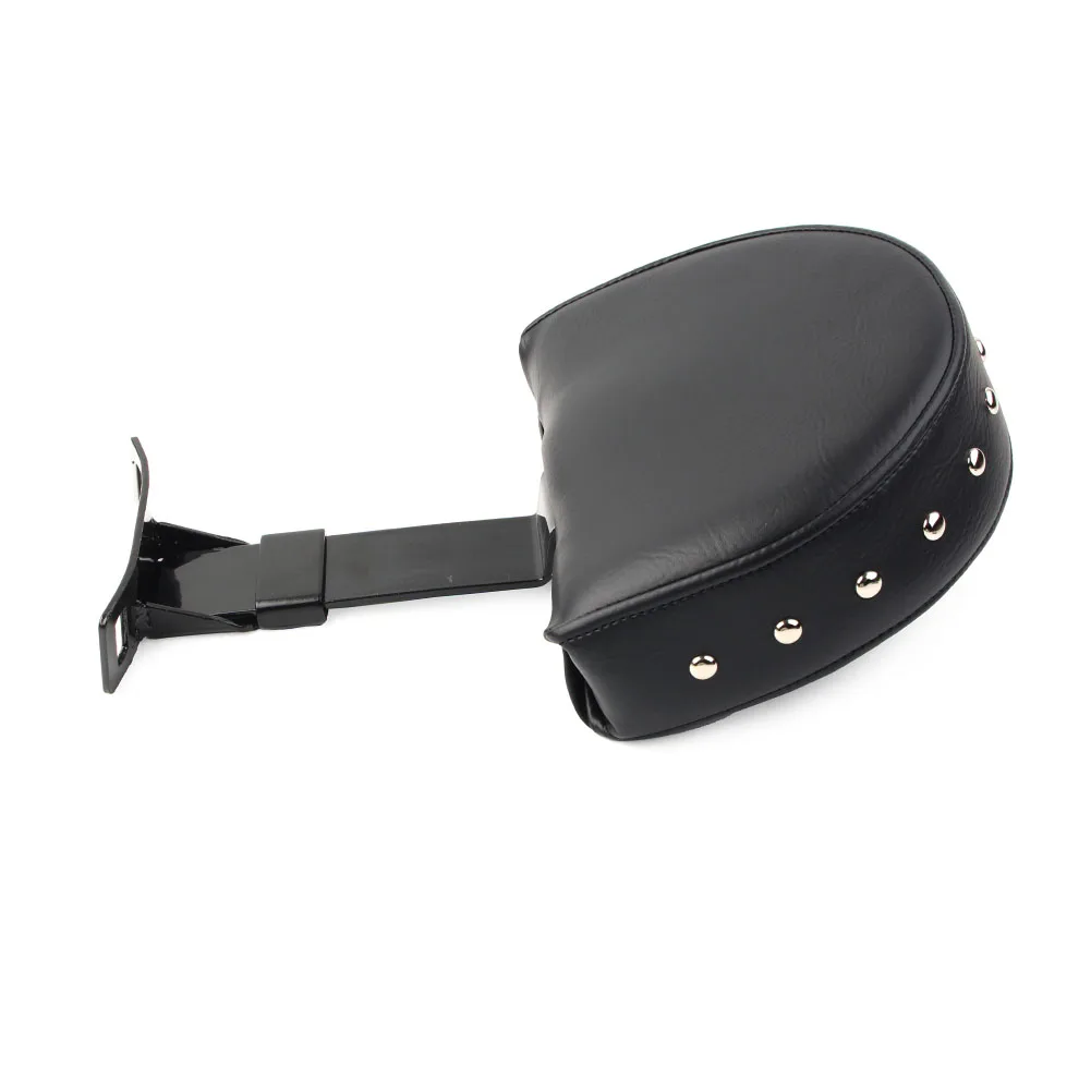 

Black Motorcycle Front Driver Backrest Sissy Bar Pad PU Leather For Harley Davidson Electra Street Glide EZ ON/OFF No tools