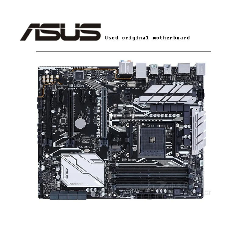 Для ASUS PRIME X370 PRO оригинальная б/у гнездо материнской платы AM4 DDR4 USB3.0 SATA3 рабочего
