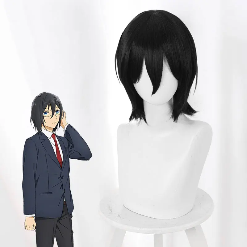 

Hori and Gongcun Anime Cosplay Wig Men Short Black Hair Cos Accessories Wigs