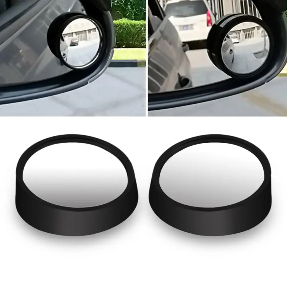 

2 Pcs Universal 360 Degree Wide Angle Round Convex Car Van Blind Spot Mirror Adjustable Driving Mirrors For Reversing Rear