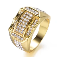 14k white gold fashion big zircon diamond rings for men jewelry 14k gold geometric 925 sterling silver white topaz jewelry rings