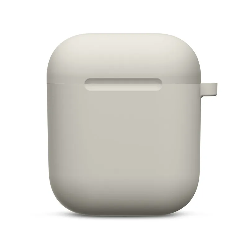 Мини Мягкий силиконовый чехол для Apple Airpods противоударный чехол для Apple гарнитура для Airpods чехол s ультра тонкий Air Pods защитный чехол - Цвет: Beige