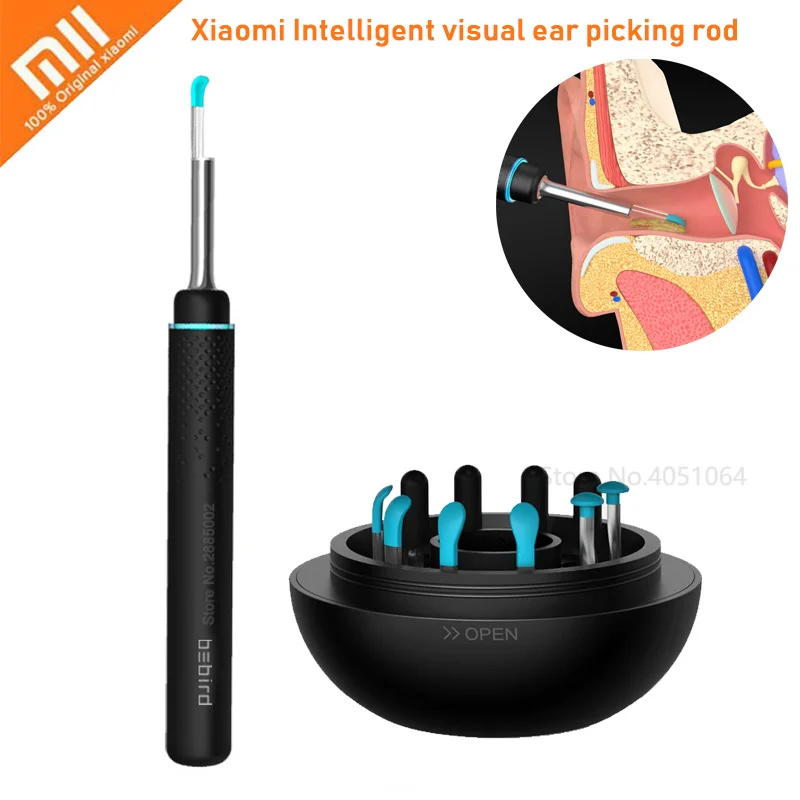 Xiaomi bebird умный визуальный ушной сборный стержень Многофункциональный внутриканальный эндоскоп с магнитно заряженной базой набор инструментов для подбора ушей
