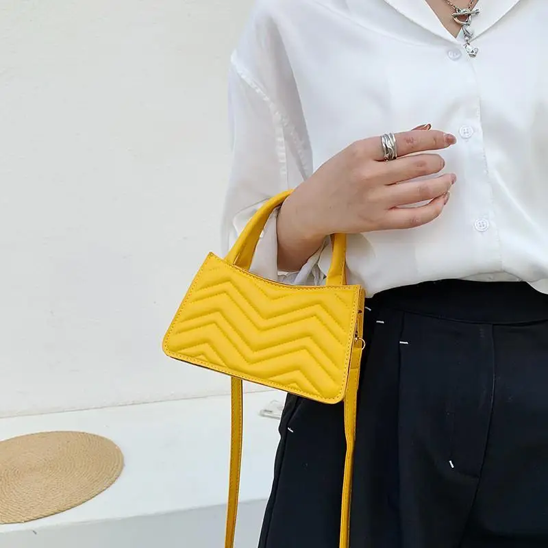

Mini Leather Handbags For Women 2021 Hit Green Brown White Black Small Shouder Crossbady Bags Female Casual ​Top Handle Bags