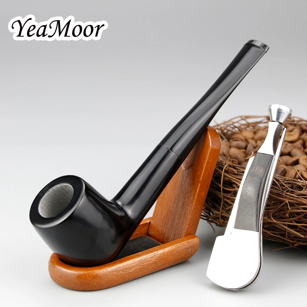 Классический черный курительная трубка 9 мм фильтр прямо в виде курительной