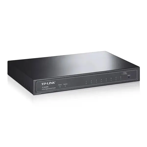 Настольный коммутатор TP LINK Смарт TL SG2008 8P Gigabit VLAN|KVM-переключатели| |