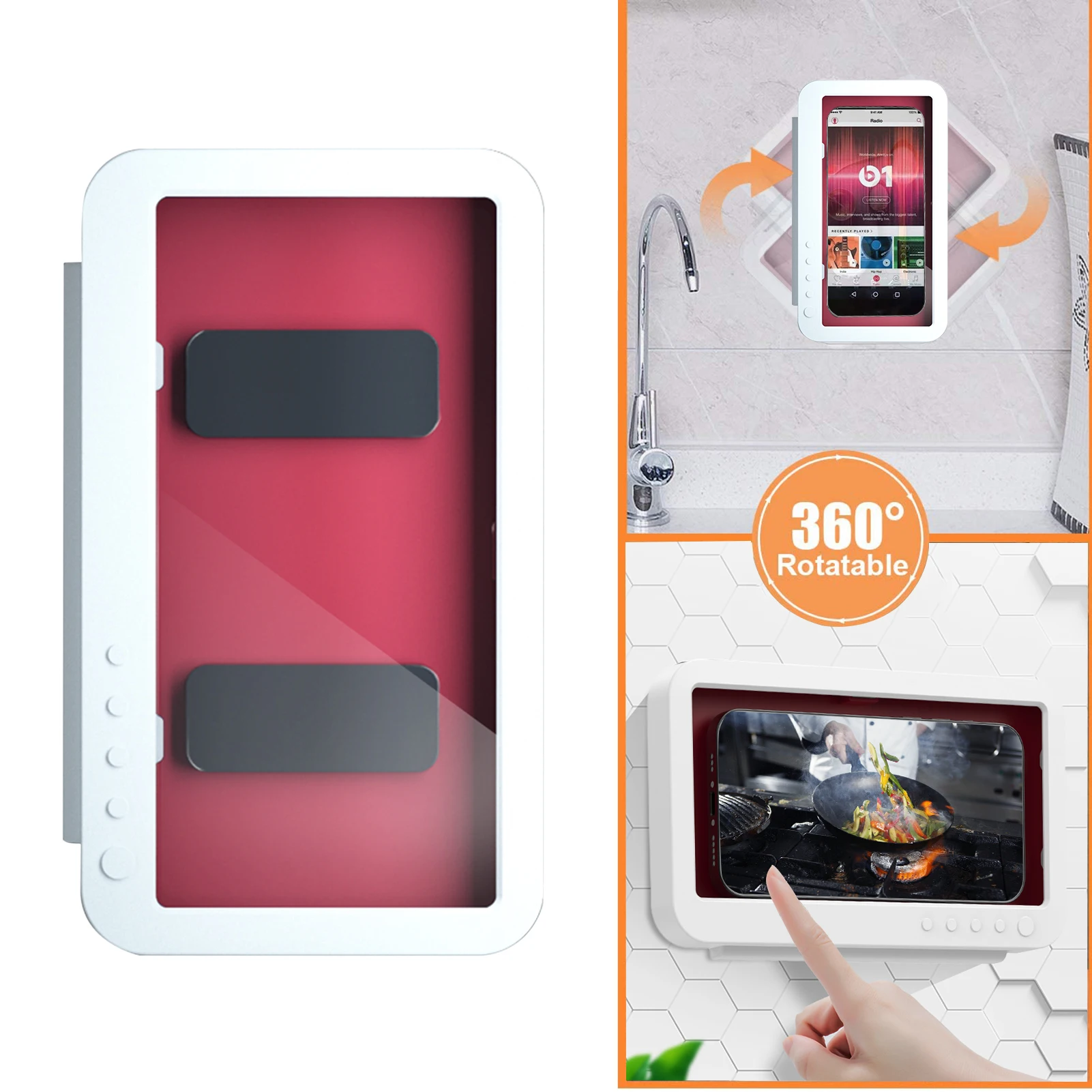 Поворотная полка для ванной комнаты до 7 дюймов держатель Мобильный телефон