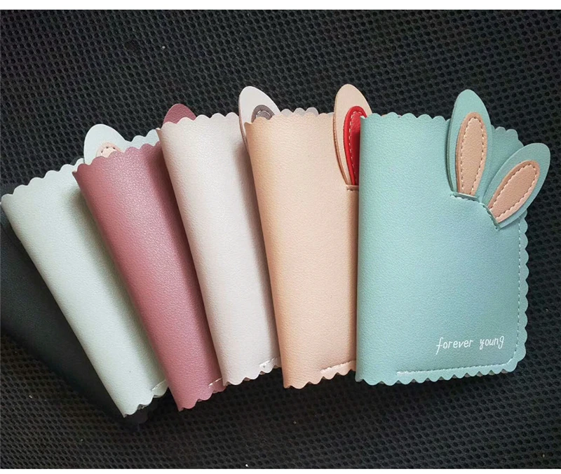 Новинка, женские кошельки Kawaii, милый кролик, держатель для карт, маленький кошелек, женский короткий дизайнерский кошелек, женский кошелек, держатель для денег
