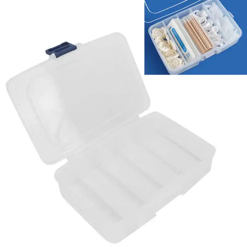 

5 Grids Organizer Box Clear Visible Plastic Accessory Compartment Box Case for Jewelry Bead Storage