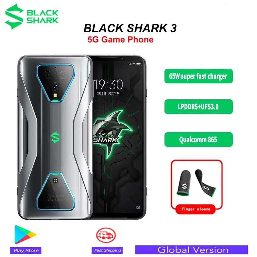 Игровой глобальная Версия Black Shark 3 5G оригинальный мобильный телефон экран 6 67