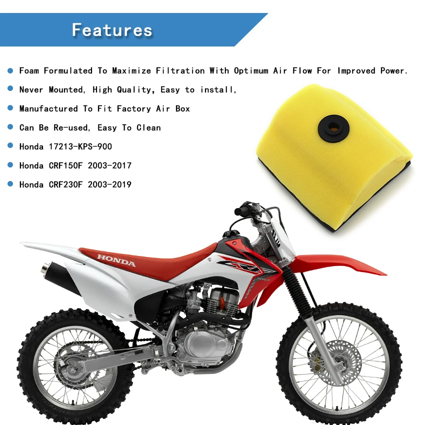 Запчасти для мотоциклов крышка губки воздушного фильтра Honda CRF150F 2003 2004 2005 2006 2007