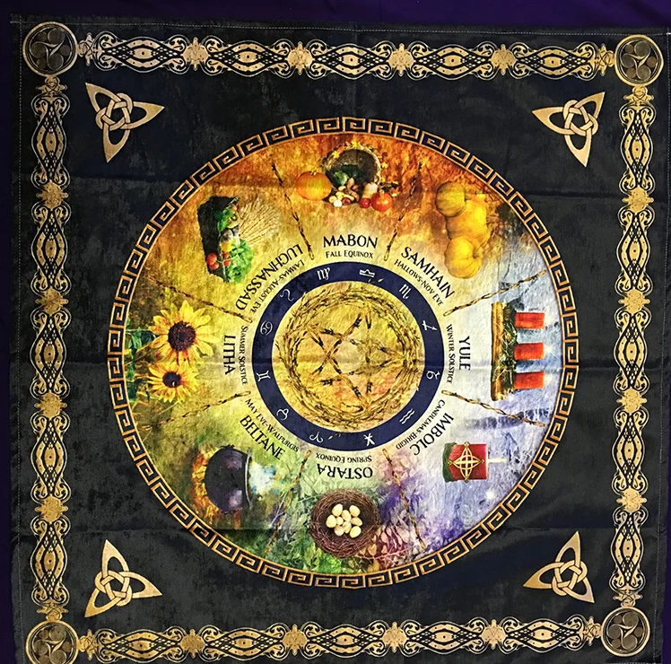 

70x70cm Soft Ceremony Astrology tablecloth altar wicca Tarot table cloth Divination Sabbats Board Game cards Accessories