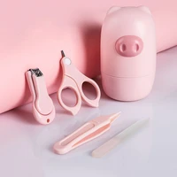 cartoon nail care set baby manicure set nail clippers baby health care kit newborn nail cutter safe nail care tools for newborns