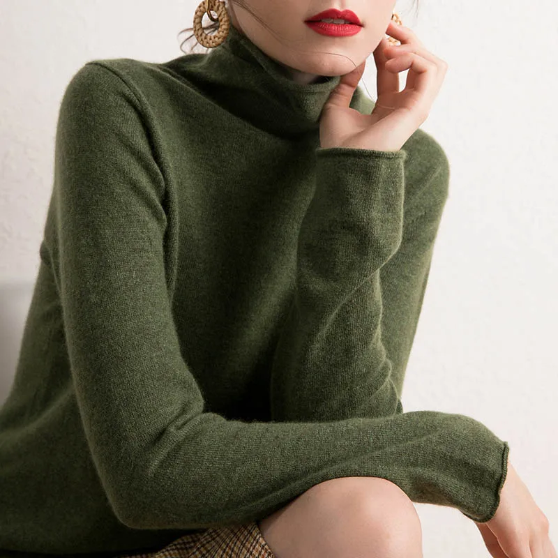 Характеристики 2019 Осень-зима Женский Однотонный свитер с высоким воротом 100