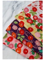 kdf2 cherrylemonpineapple printed cotton fabricsummer dresscotton patchwork diy sewing for babychild bedding curtain cloth