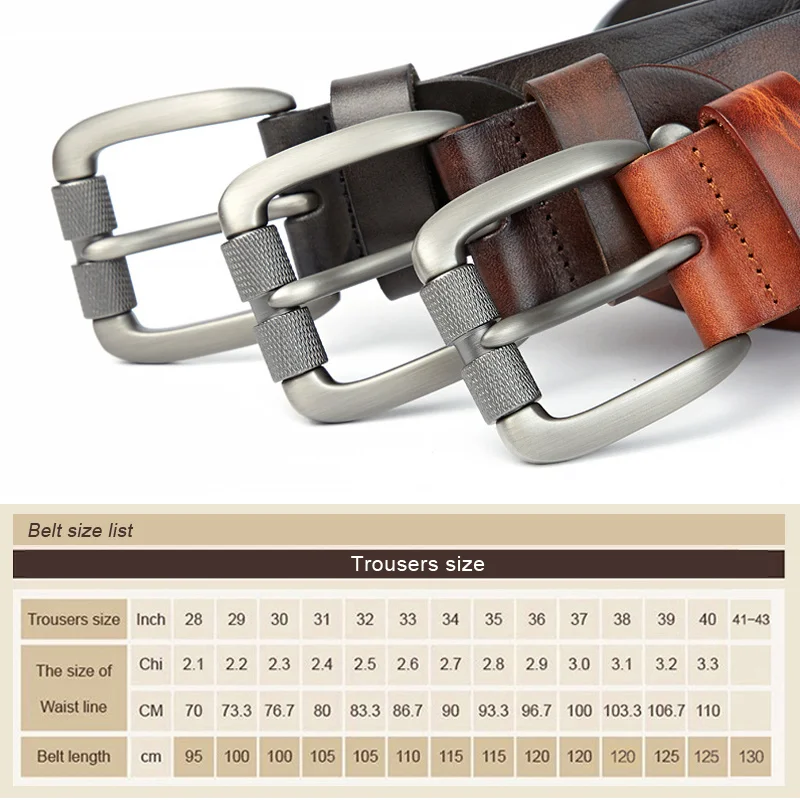 

Fashion Men's Belt Leather Sturdy Buckle Men Vintage Belt Suitable for Jeans Casual Pants Cummerbund