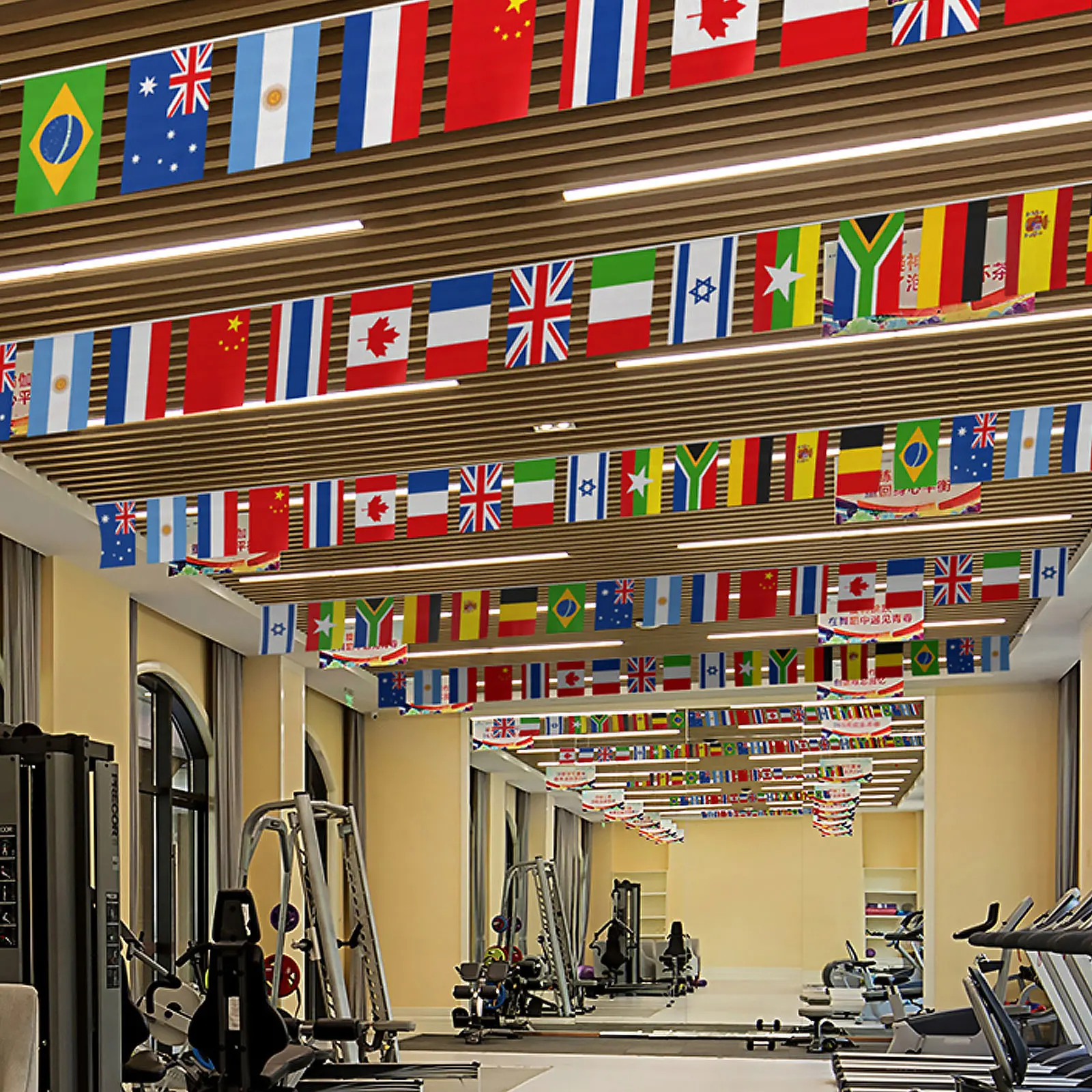 

1 String Hanging Flag Football Soccer 24 Team National Flag Country World Banner Bunting 30X20cm String Flags for 2021 Soccer