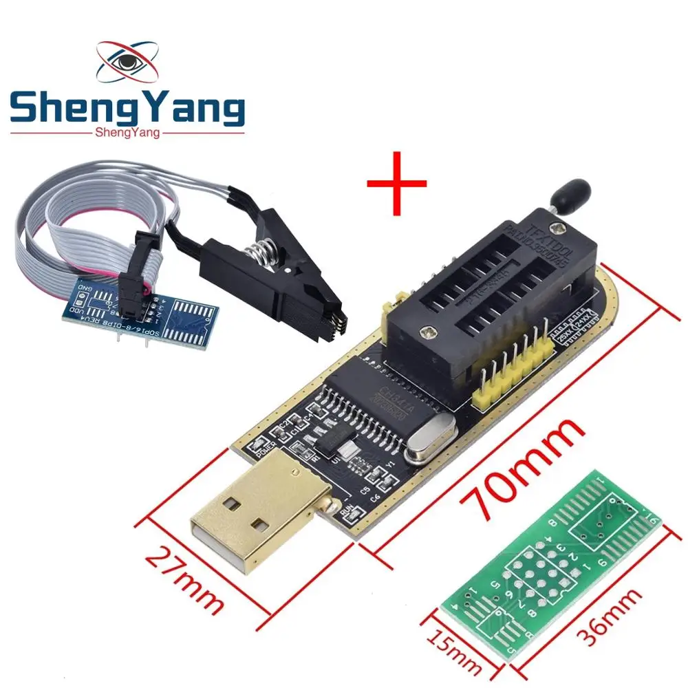 USB программатор CH341A 24 25 серия EEPROM модуль программатора с флэш BIOS зажим SOIC8 SOP8 для