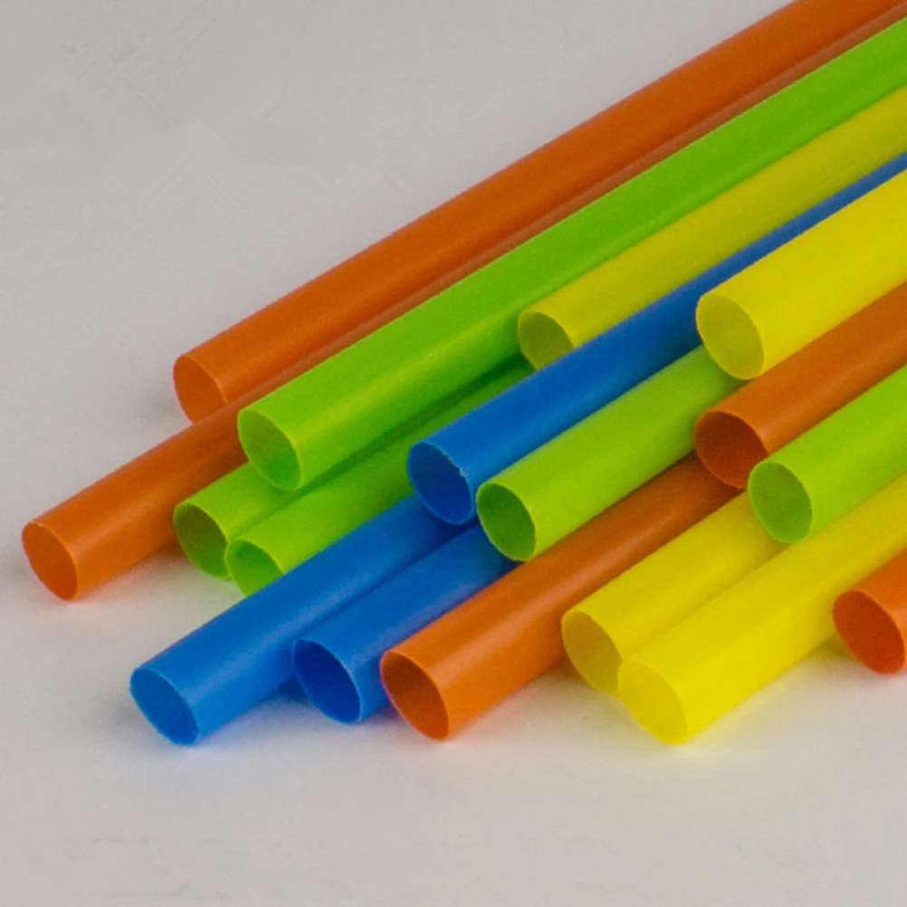 

100pcs Colorful Straws 19cm Disposable Drinking Suckers Tubularis for Bar Club DIY Drink (Colorful)