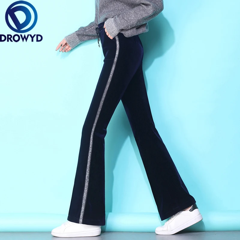 

Autumn Wide Leg Pants for Women Black Office Work Pants Vintage Trousers Streetwear Casual Loose Pants Elastic Waist Drawstring